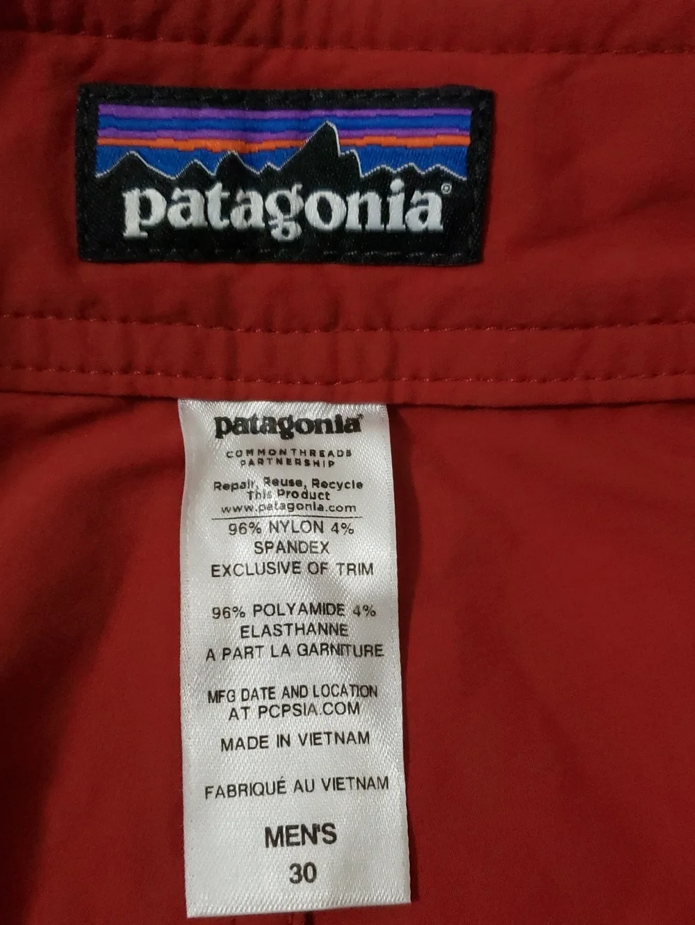 Patagonia Men’s Red Shorts Size 30